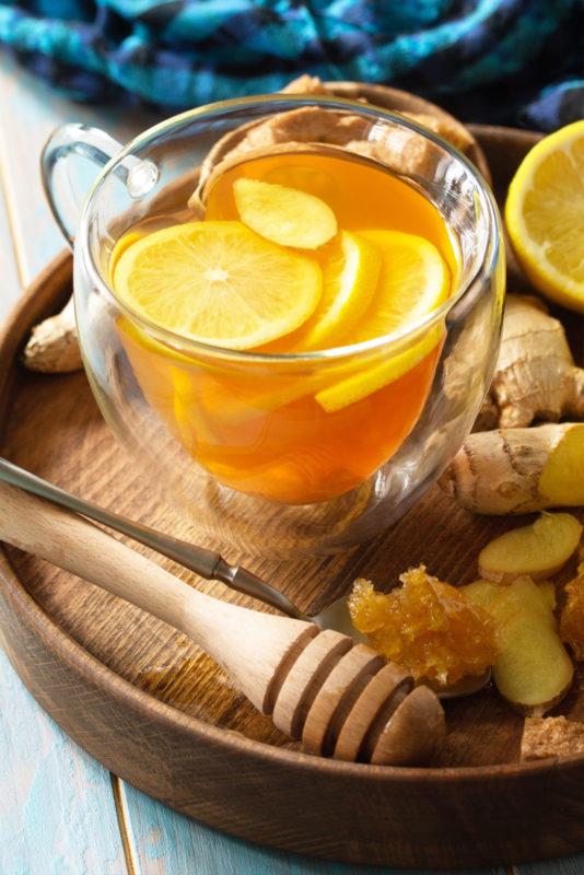 immune boosting tea with lemon and honey