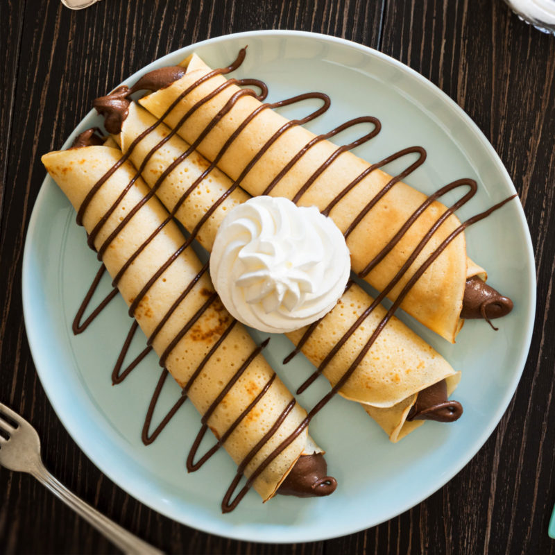 Crapes with homemade Nutella spread