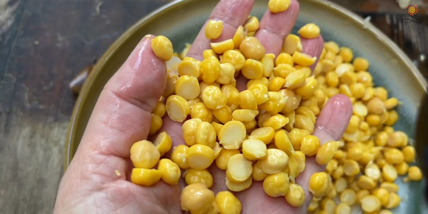blanched chickpeas will give you smoother hummus