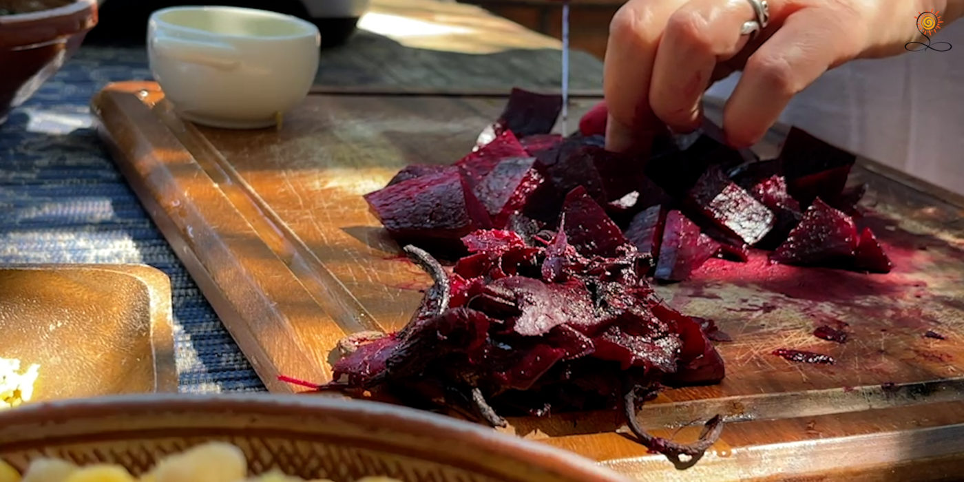 chopped beetroot