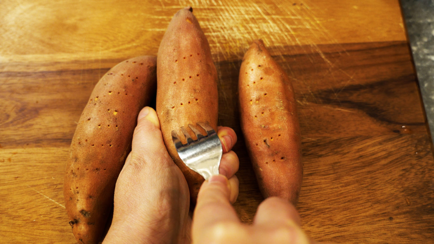 cooking sweet potatoes