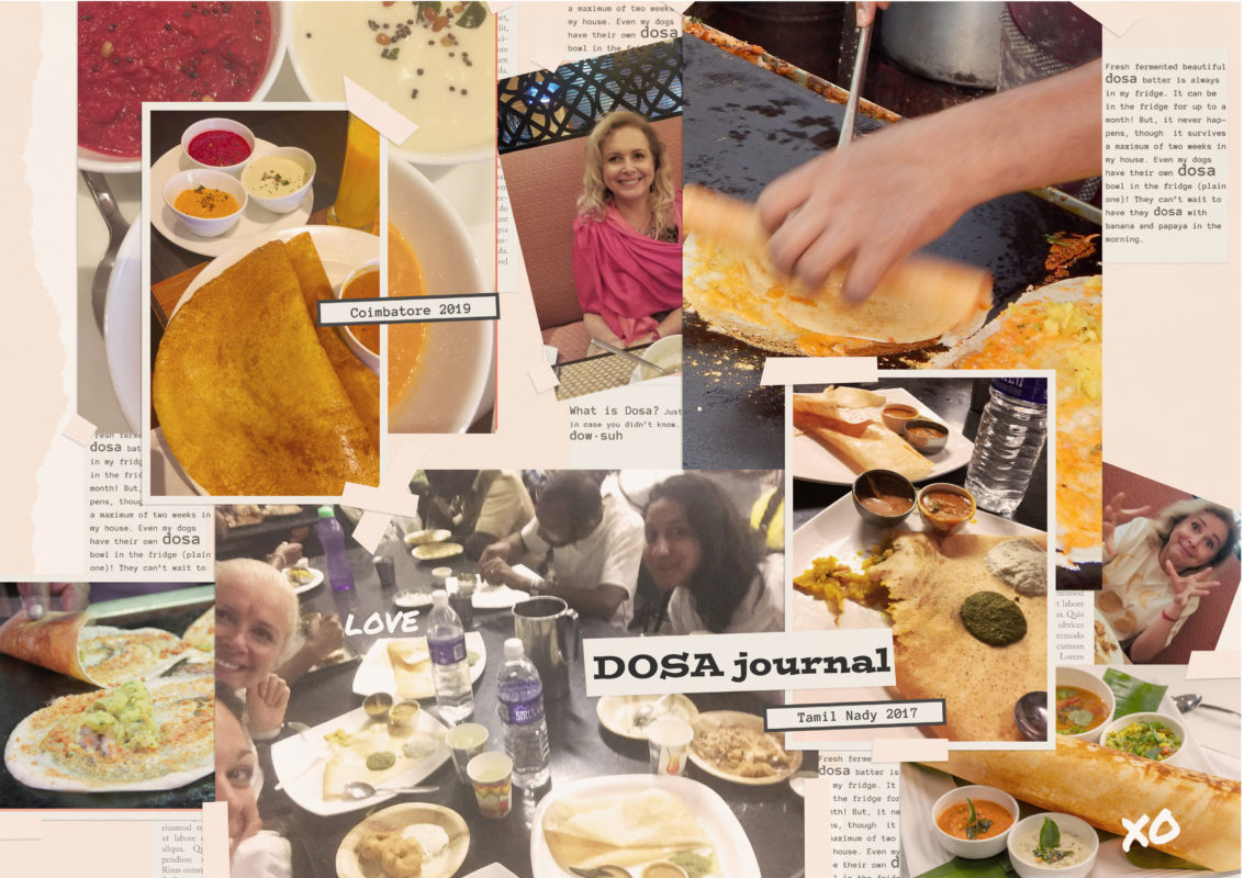 Dosa is a South Indian crepe made of rice and legumes. The batter is fermented, gluten-free, egg-free, dairy-free fluffy goodness that can be turned into thin crepes or fluffy pancakes. I find dosa very versatile because it can go savory or sweet